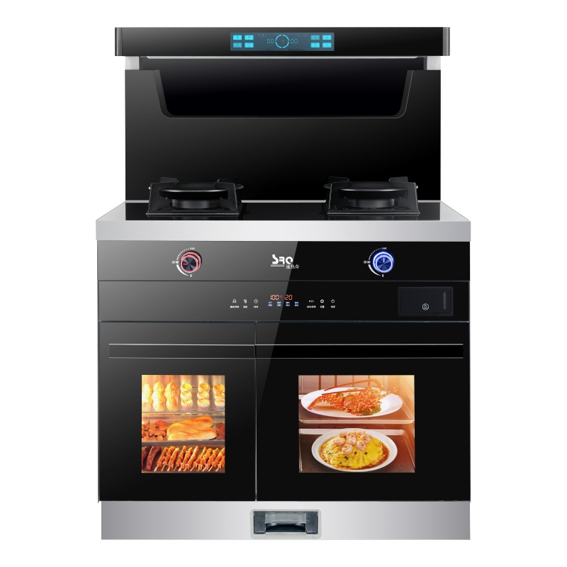 速热奇集成灶蒸烤独立一体机家用烟机灶具套装自动清洗左边电磁炉右边燃气灶液化气汽电两用