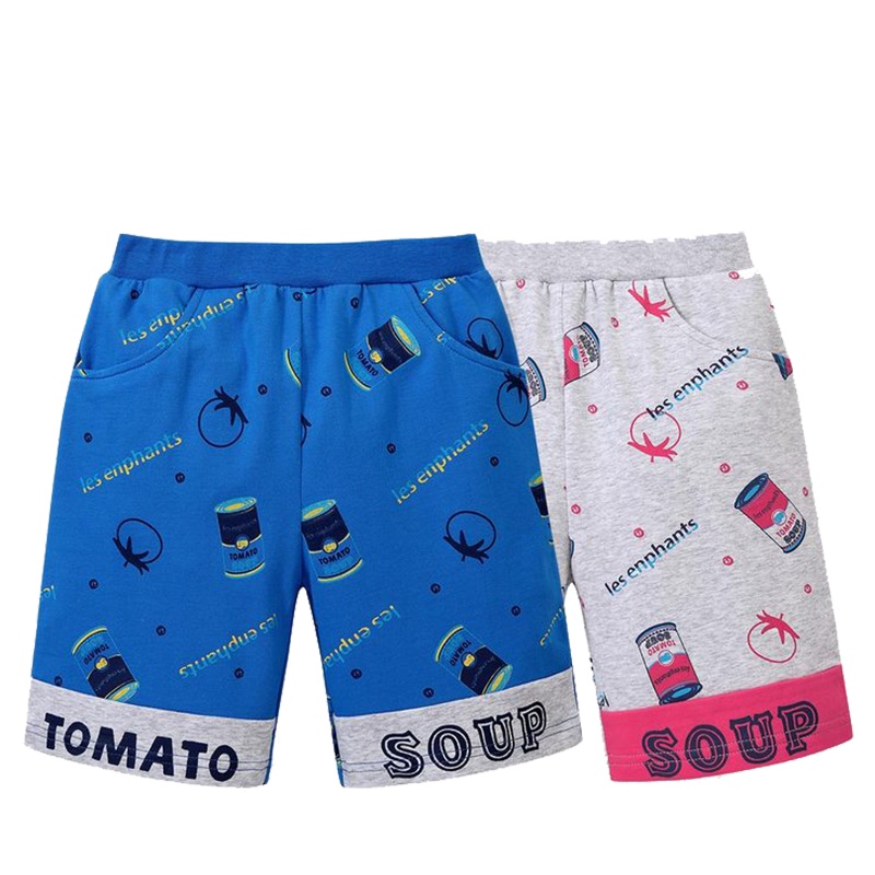 丽婴房童装男童短裤洋气满版罐头印图宝宝裤子夏装短裤薄2020新款