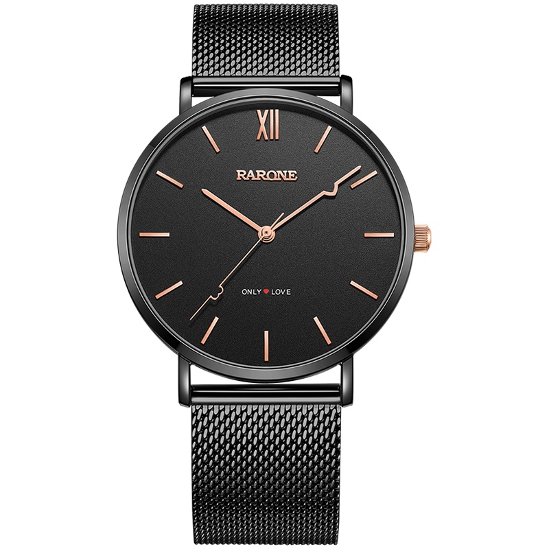 【皮带礼盒】雷诺RARONE简约怦然心跳男士手表防水石英男表8600629