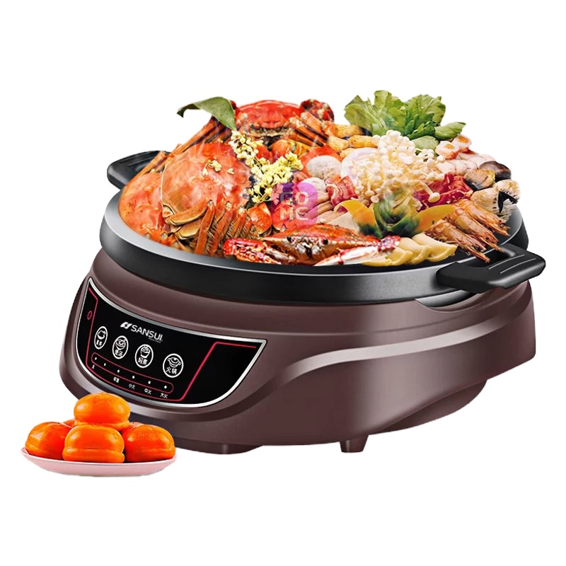 山水(SANSUI) KT-130C 电火锅 韩式电炒锅3L电热锅电煮锅多用途锅 单台装 电火锅
