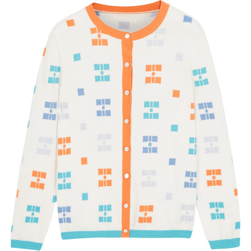 鄂尔多斯198020早春商场同款羊绒开衫保暖外套