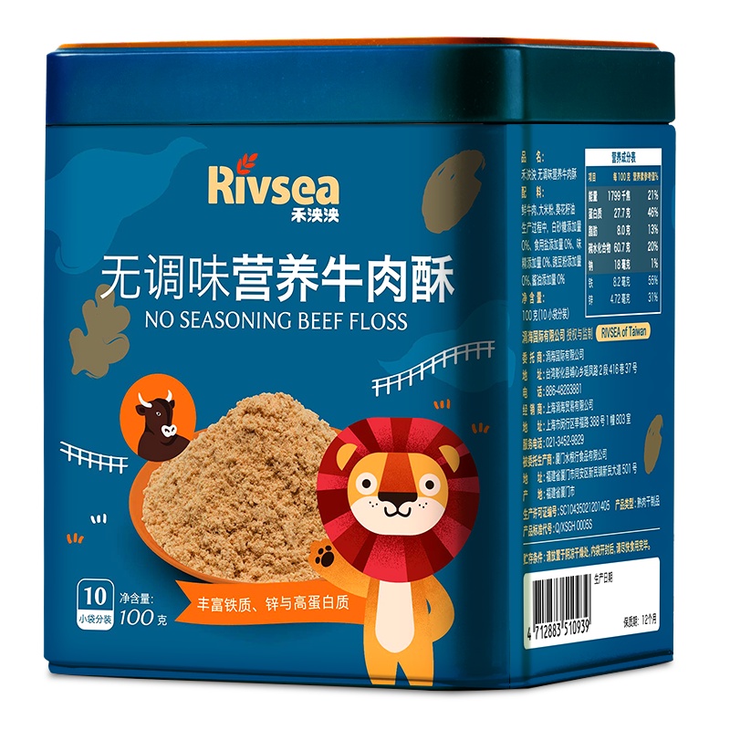 禾泱泱(Rivsea)宝宝零食营养牛肉酥无添加白砂糖盐牛肉松100g儿童肉松