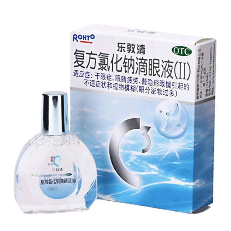 曼秀雷敦 乐敦清氯化钠滴眼液13mL 眼疲劳模糊 隐形眼镜眼药水