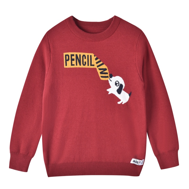 铅笔俱乐部童装2020秋冬新款小童圆领针织衫儿童男童毛衣保暖百搭