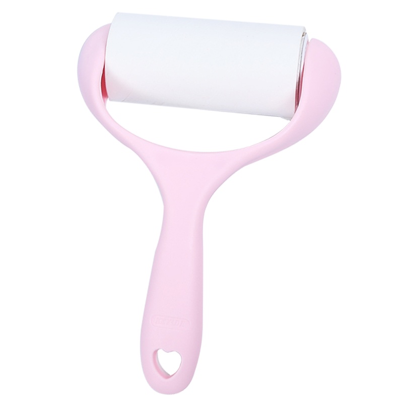 海斯迪克 HKW-143 粘尘滚筒 清洁胶带 替换纸芯 粘毛器 斜撕粘毛纸 除毛器 10CM粉色(2器2卷)