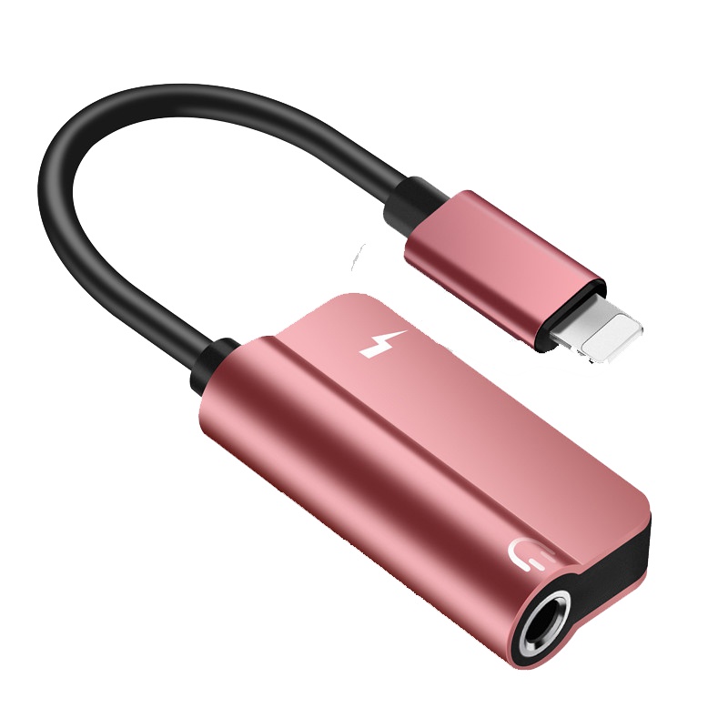 苹果7耳机转接头iphone8转换器plus充电x二合一lightning分线器xr边听边充0.2m转接线ToRomax