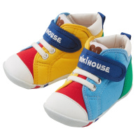Mikihouse儿童帆布彩虹鞋板鞋学步鞋一段