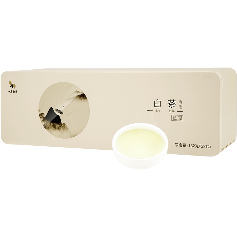 八马茶叶 太姥山福鼎白茶高山白茶寿眉紧压茶自饮盒装152g