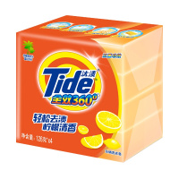 汰渍(Tide) 全效360度三重功效柠檬洗衣皂126gX4(单位:块)