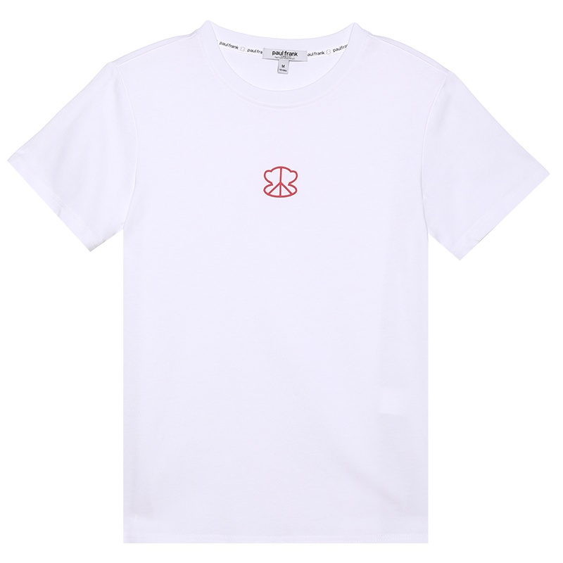 Paul Frank/大嘴猴夏季新款短袖T恤女韩版潮流LOGO印花情侣装