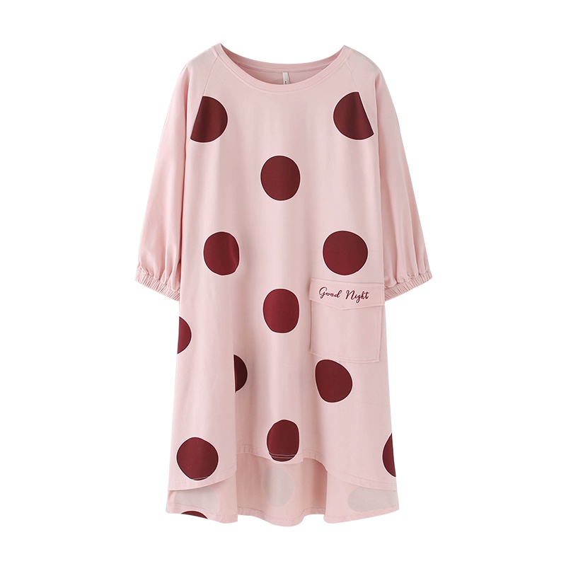 安之伴新款棉质睡裙女春简约休闲宽松大码睡衣可外穿家居服装