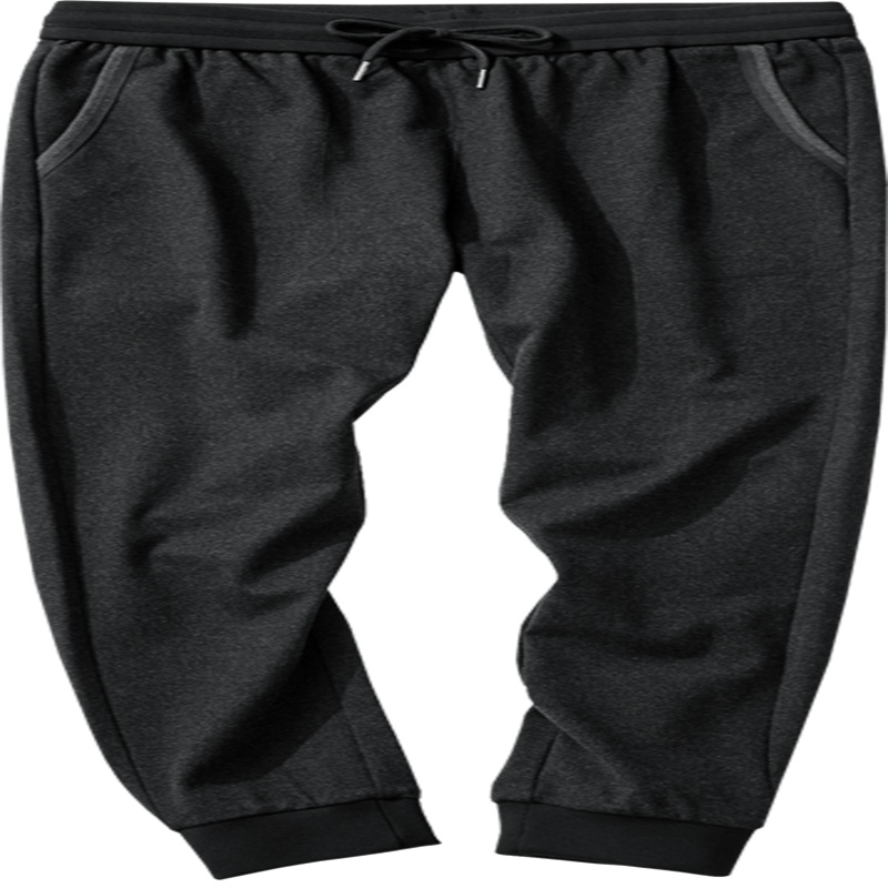 千纸鹤男装休闲裤2019秋季新款潮流宽松黑色小脚九分裤子90351