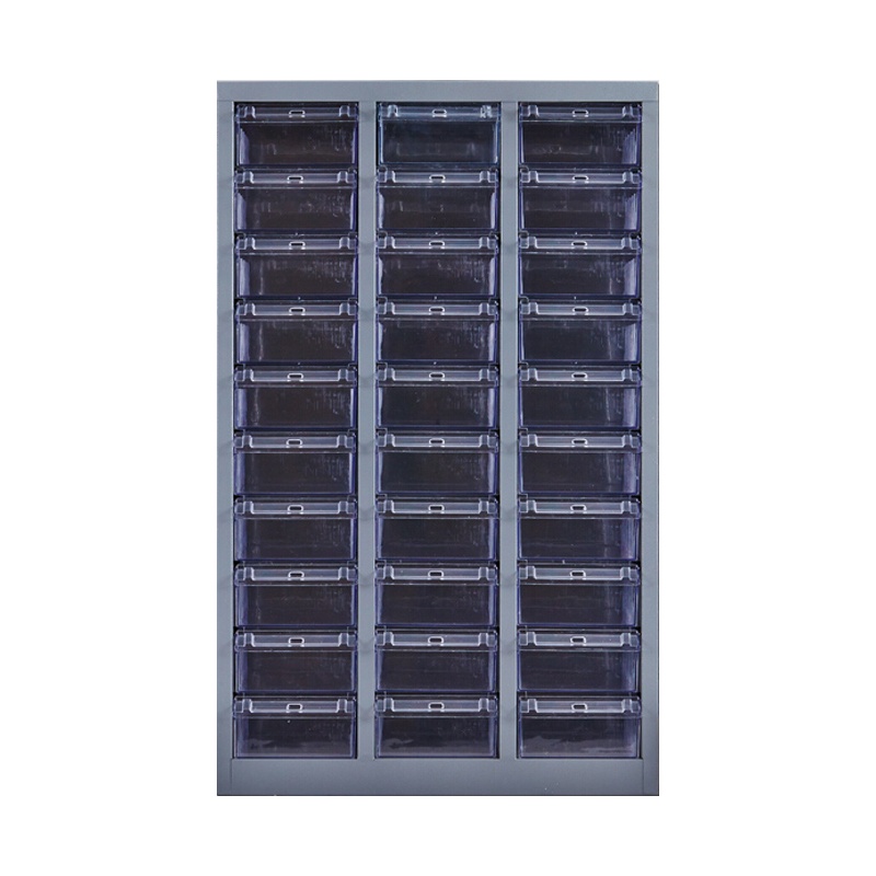 震海 30抽无门零件柜透明大号抽屉五金配件收纳柜零配件收纳柜螺丝元件盒样品物料柜零件柜
