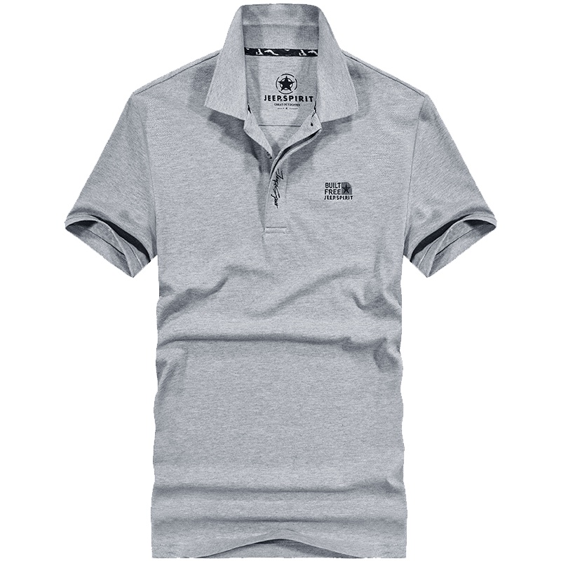 JEEP吉普男式短袖t恤衫2019春装新款中年男士polo衫男翻领T恤