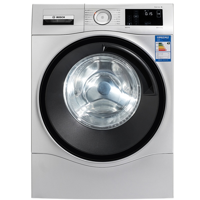 博世(BOSCH) XQG65-WLU244680W 6.5公斤 变频 15分钟快洗 婴幼洗 筒清洁 滚筒洗衣机(银色)