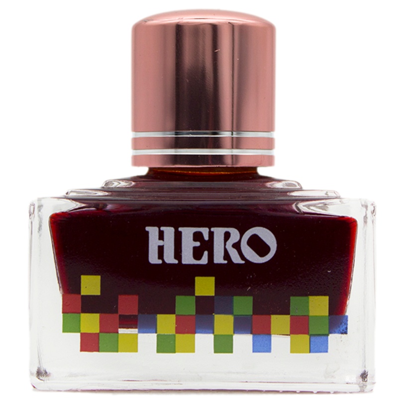 英雄(HERO)彩色墨水钢笔用多色非碳素橙/深蓝/黄/浅绿/深绿/蓝/黑/咖啡/粉红/蓝黑/天蓝钢笔水彩色彩墨