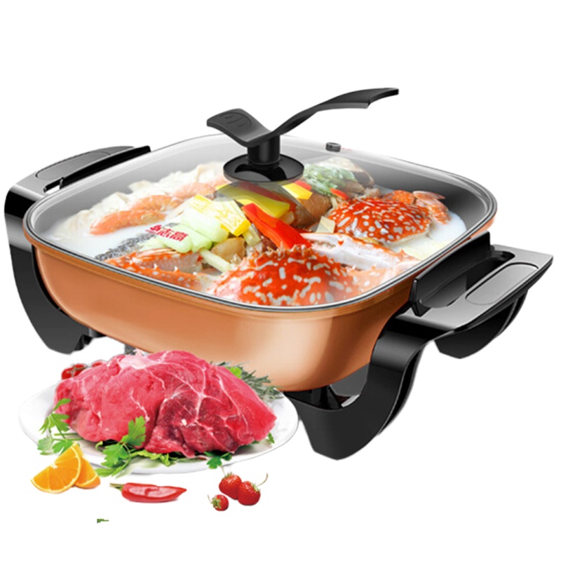 志高(CHIGO)ZG-H10 电火锅家用多功能电热锅5L配蒸笼