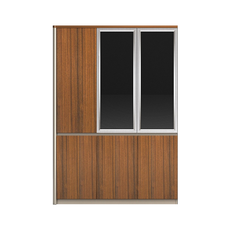 科朔 文件柜三门资料柜 木质办公文件柜 书柜办公柜KSL09