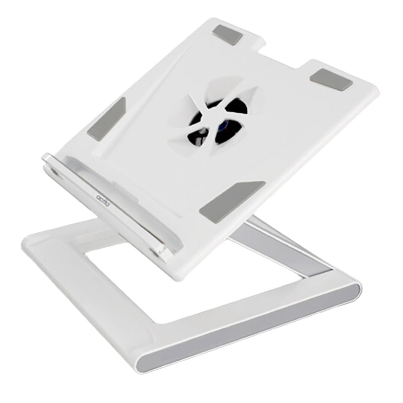 iDiskk NBS-07 笔记本电脑散热增高支架散热器桌面散热升降折叠支架USB扩展底座 白色无USB扩展口