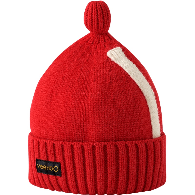 英氏儿童帽子男童毛织立体冒顶休闲帽YRPHJ30088A01 2020新款秋装