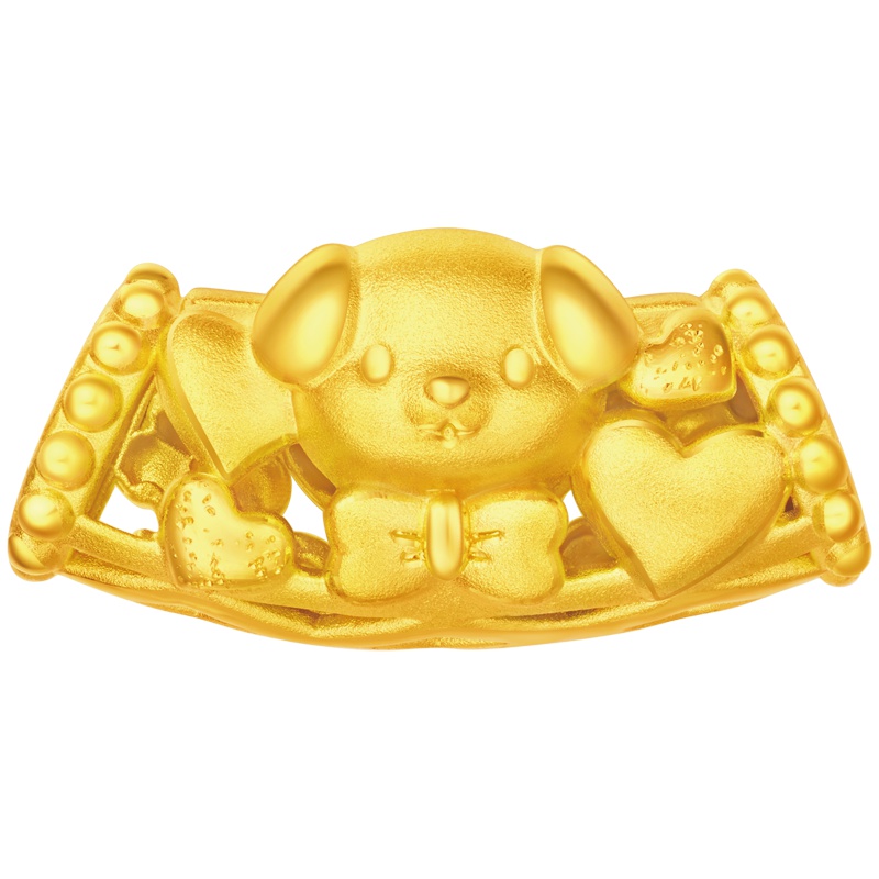 周大福十二生肖狗sweet甜蜜转运珠黄金吊坠R20109