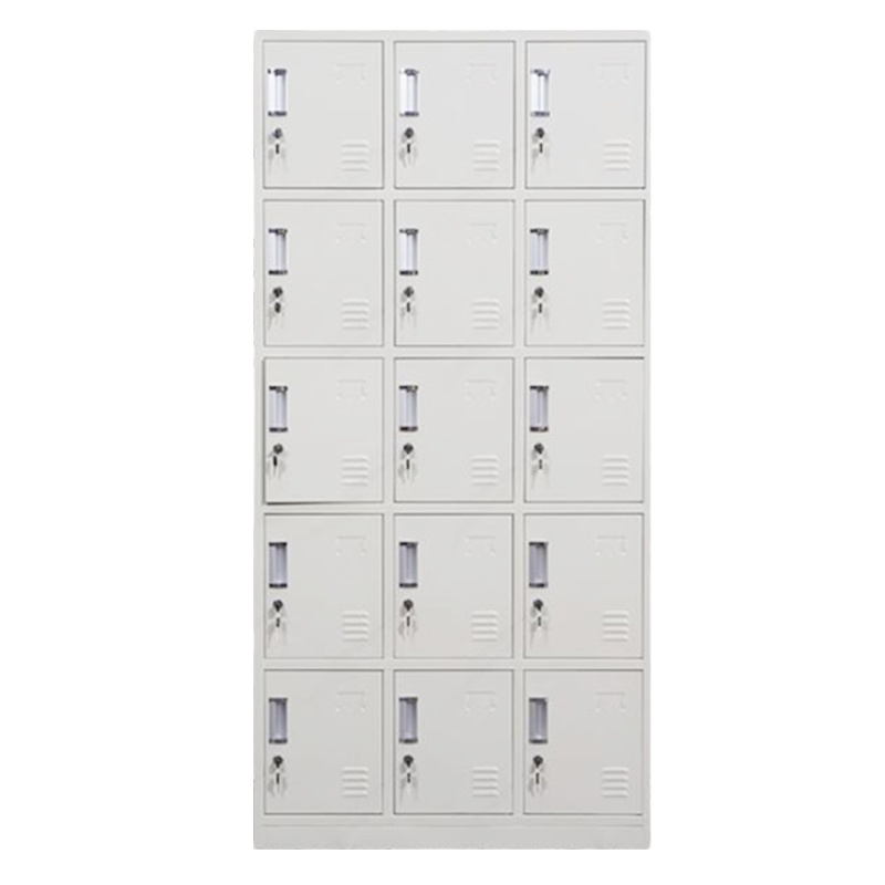 鑫虎威 钢制十五门更衣柜员工柜铁皮储物柜健身房宿舍浴室存包柜职工带锁寄存柜