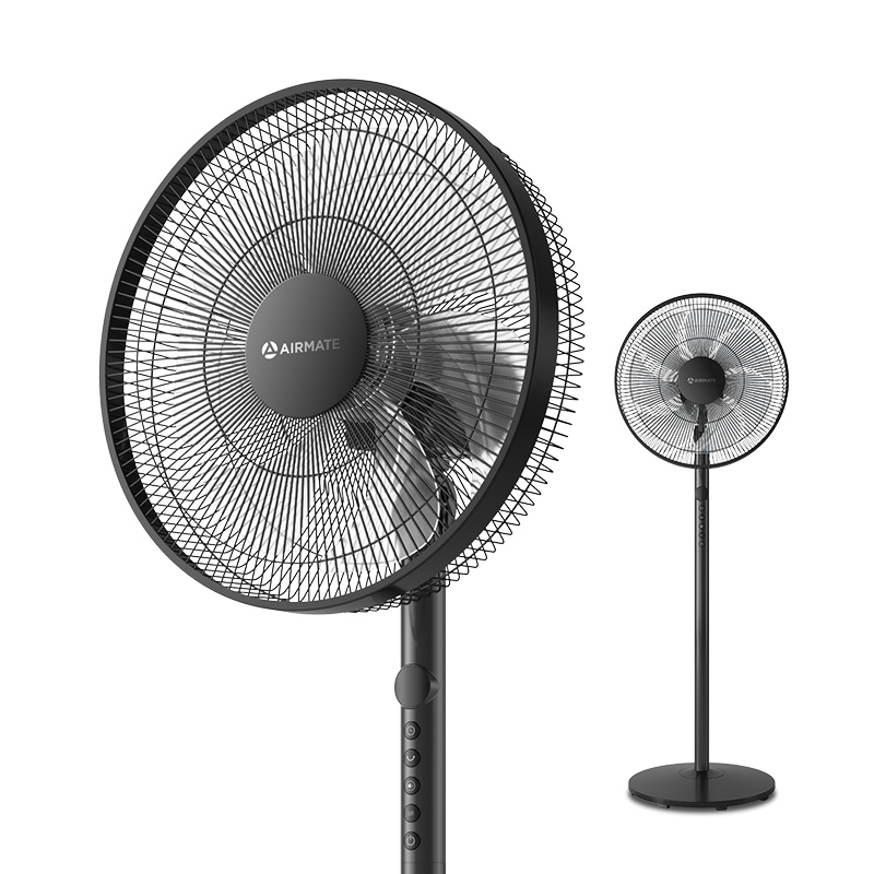 艾美特(Airmate) 电风扇落地扇 CS35-R17七页大风量智能遥控预约定时立式风扇家用节能宿舍摇头办公室风扇黑色