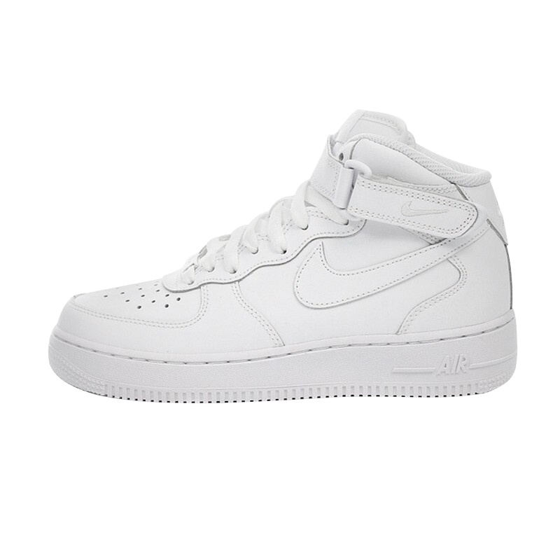 Nike耐克Air Force1空军一号AF1男女鞋板鞋小白鞋GS系列时尚休闲鞋 白色高帮314195-113