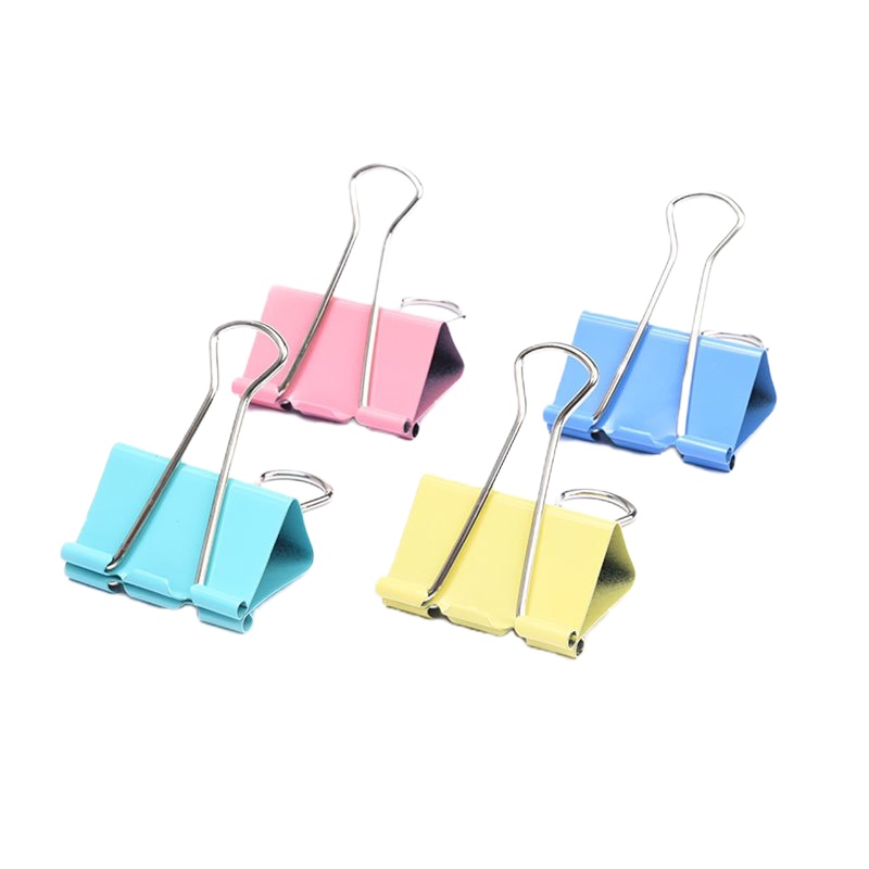 正彩 2602金属长尾夹/票据夹/燕尾夹/彩夹/黑色铁夹子 办公用品 彩色