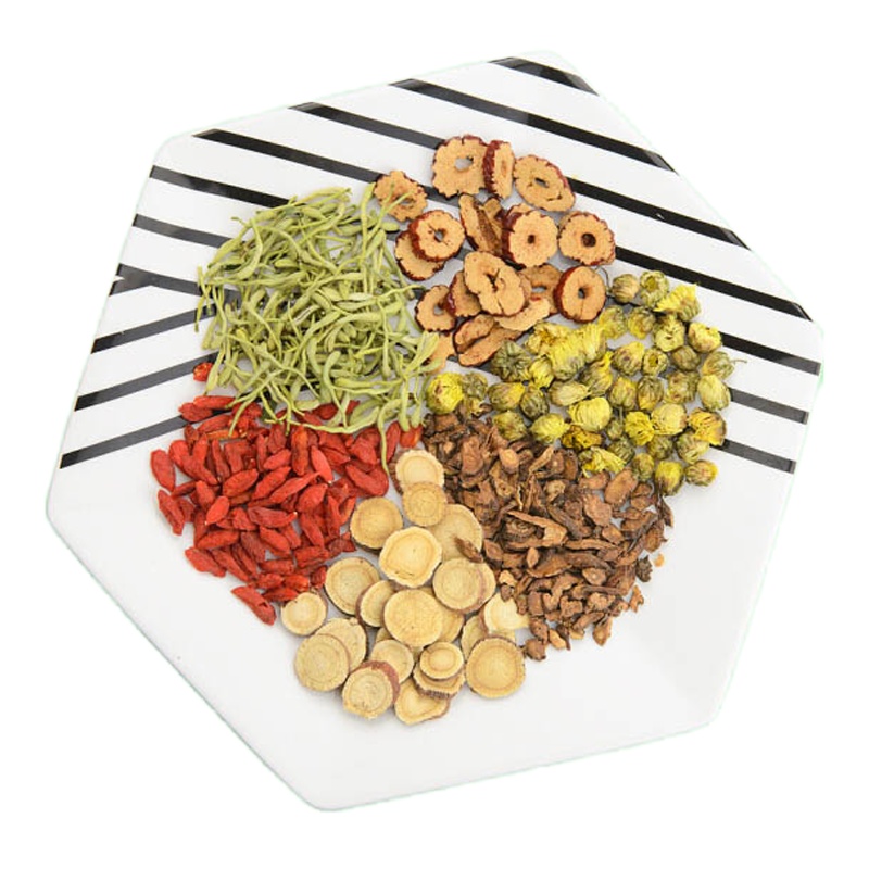 艺福堂 蒲公英根金银花杭白菊花茶140g凉茶枸杞甘草枣片 黄谷丁根古古丁养生茶泡水喝的五宝茶