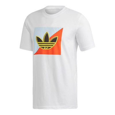 Adidas/阿迪达斯 三叶草 DIAGONAL LOGO T 男款运动短袖T恤 FM3389