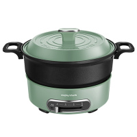 摩飞电器(MORPHY RICHARDS)多功能家用小圆锅摩飞网红电烤锅炉一体小型电火锅MR9089 绿色