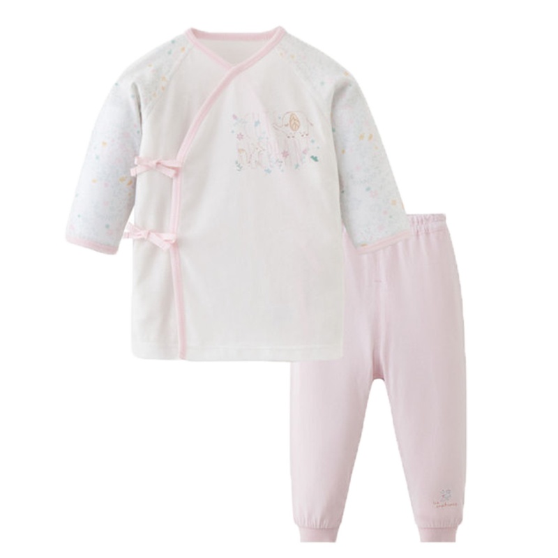 丽婴房婴儿衣服儿婴幼儿纯棉内衣女宝宝六条带内衣套装夏装