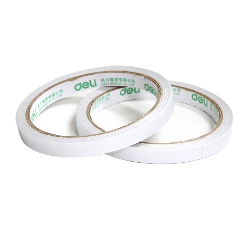 得力deli H双面胶带 棉纸胶带9mm*10y30400 (32卷/包)
