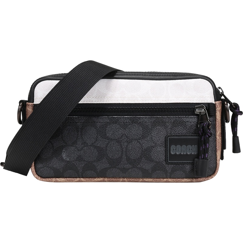 COACH 蔻驰 男士 专柜款涂层帆布胸包单肩斜挎包腰包手拿包 4954