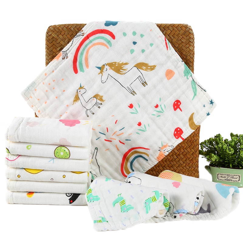 丝曼雅(SIMANYA)厂家直销高密方巾纱布小毛巾 纯棉泡泡婴童口水巾擦嘴巾纱布毛