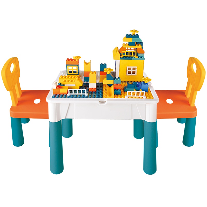 儿童拼插积木桌学玩两用儿童玩具积木大颗粒拼接6男孩7儿童多款任选