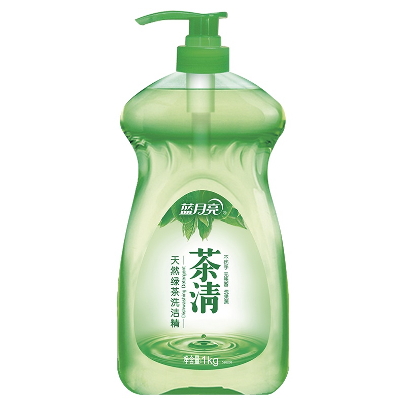 蓝月亮洗洁精茶清洗涤剂洗碗天然绿茶清香去油不伤手家用1kg