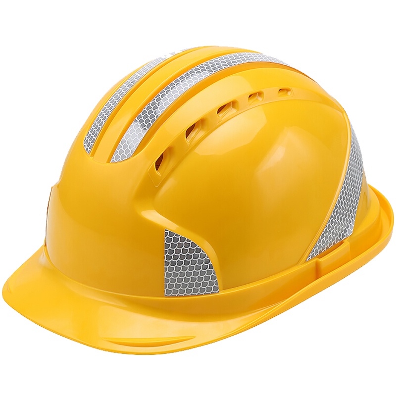 卓顺杰进口ABS五筋透气反光安全帽施工用工地工业安全帽包工头部保护