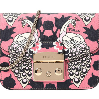 Furla METROPOLIS 手拿长链单肩斜挎包 孔雀图案 920325
