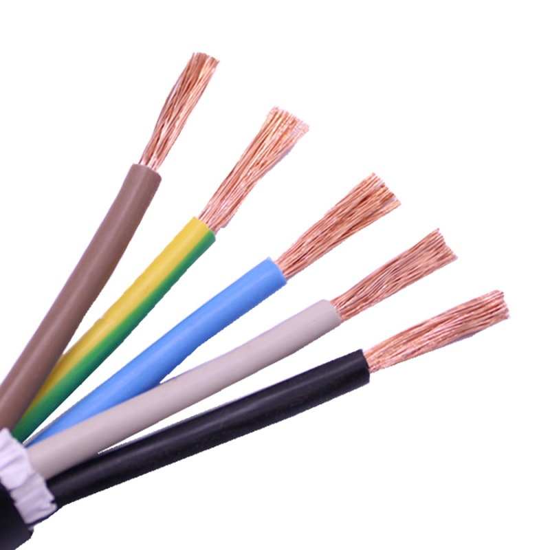 DP 正泰电线电缆RVV5*6平方软电线护套线空调电源线铜芯线国标五芯线 40米