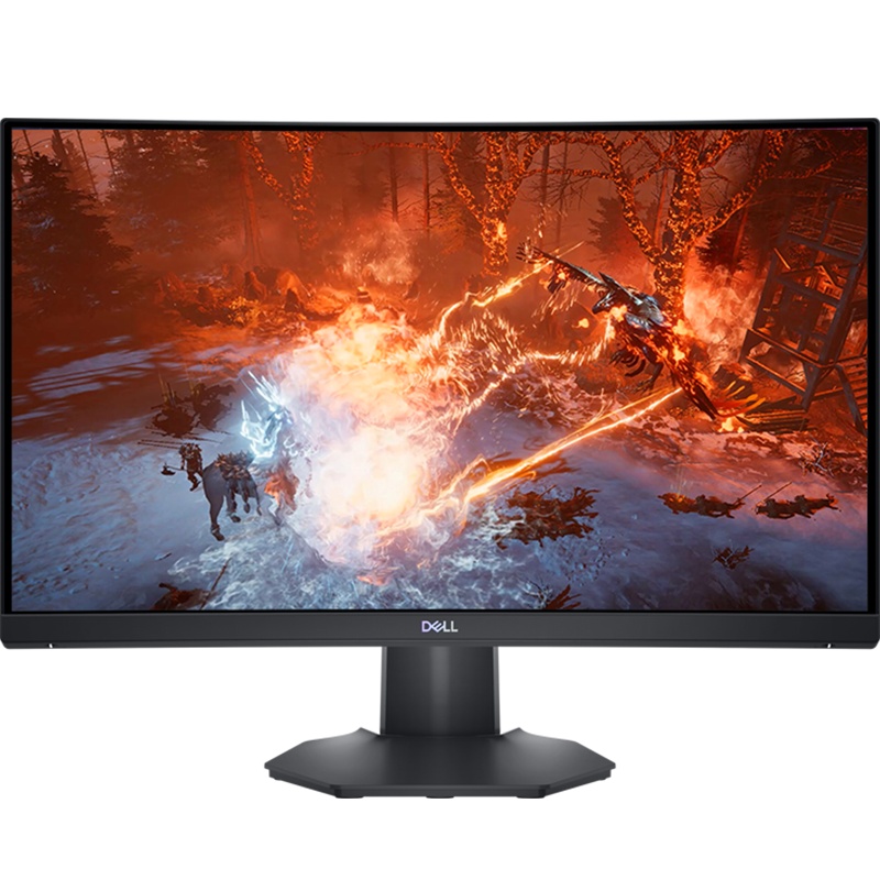 戴尔(DELL)23.6英寸曲面游戏电竞电脑显示器屏幕S2422HG 165hz FreeSync 99%sRGB色域 1ms响应 低蓝光不闪屏