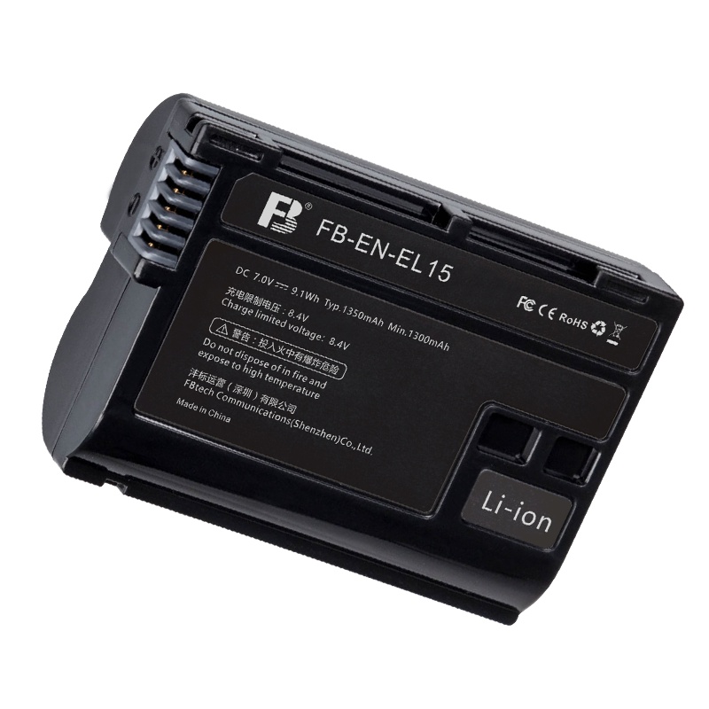 沣标EN-EL15电池D800E D810 D850 D600 D750 D7100D7500单反数码相机Z6微单Z7