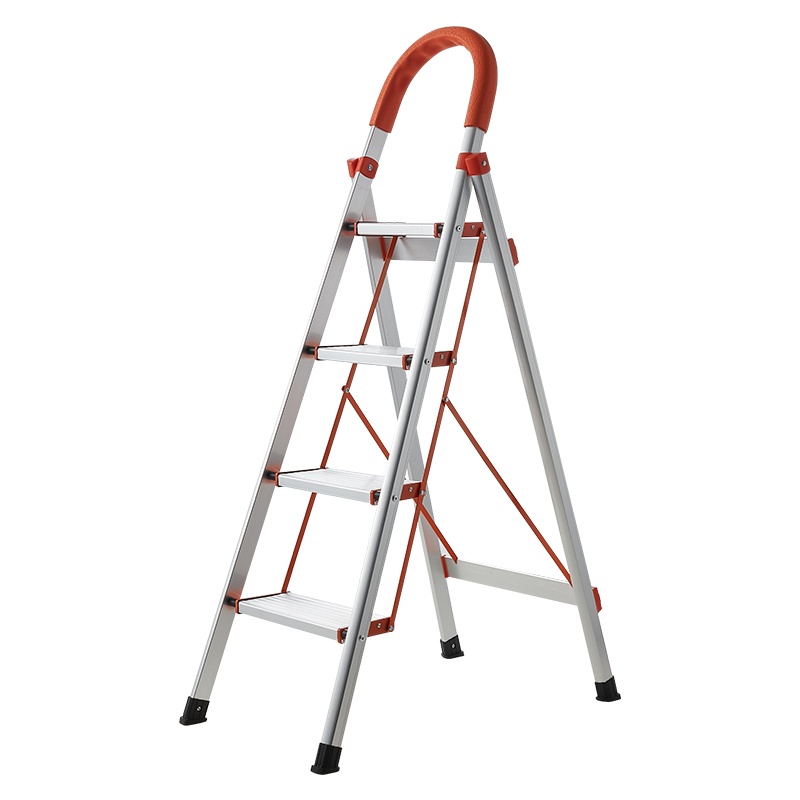 卡贝 家用多功能小梯子室内折叠加厚铝合金置物花架马凳梯凳扶梯