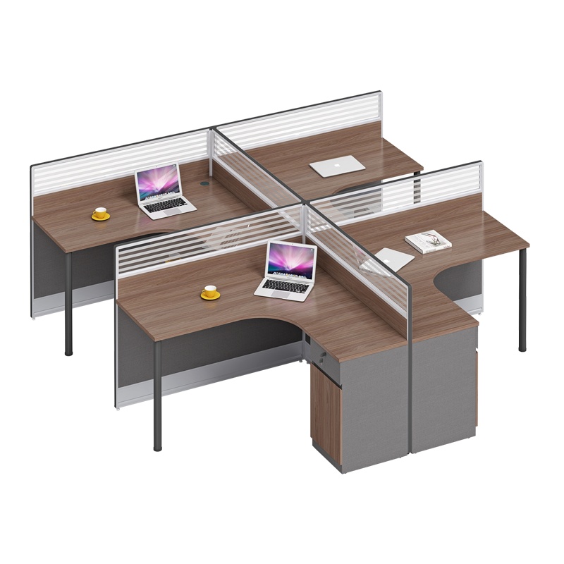 科朔 办公桌职员桌 员工桌 板式屏风办公桌 四人位 KS-06L3005