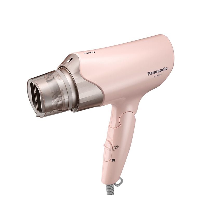 松下(Panasonic)吹风机 负离子恒温 家用1700W大功率多档可调电吹风 EH-NE61-P 粉色