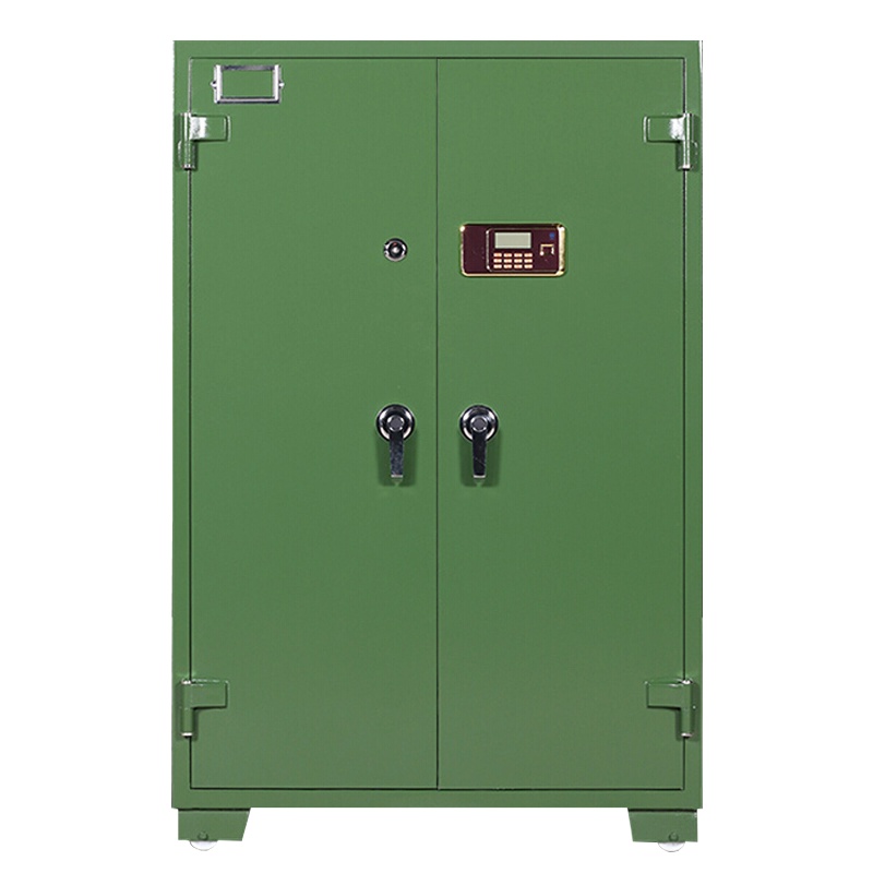 全简家具加厚枪柜钢制存储柜密码锁管制器械存放柜带滚轮军绿款1500*1000*450