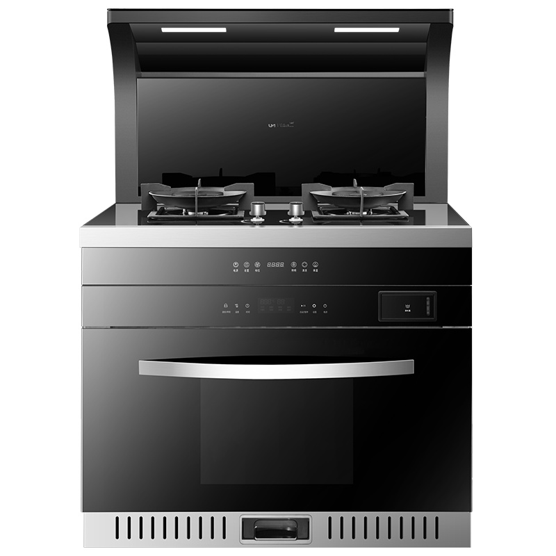 优盟(UM)UJ216 24m³集成灶一体灶家用抽油烟机燃气灶蒸烤箱一体套装自动清洗烟灶互联-液化气