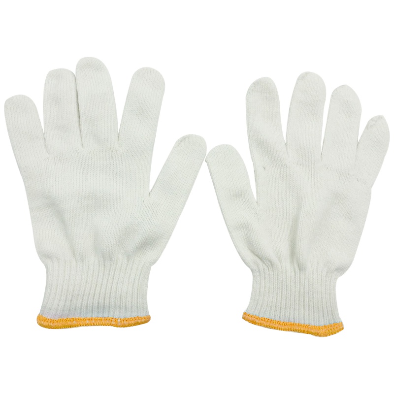 劳保手套棉线手套细纱加密棉纱手套加厚耐磨劳防工作手套 常规耐磨12副装