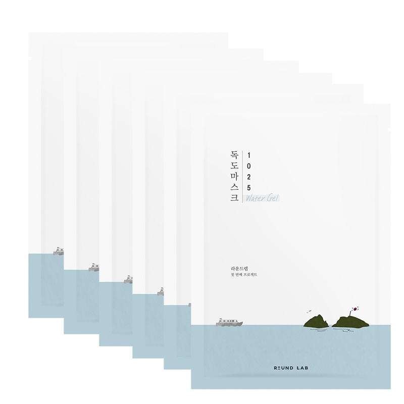 Roundlab柔恩莱1025独岛面膜[18片]深海凝萃补水保湿水凝胶面膜深层补水提亮肤色 独岛水凝胶面膜18片[1盒]